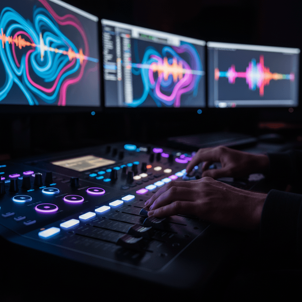 Audio transient waveform analysis on studio monitor