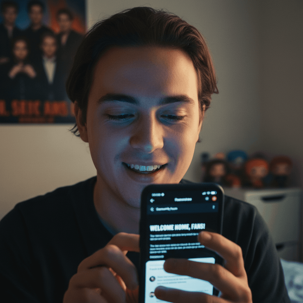 Fan discovering verified artist through Google search
