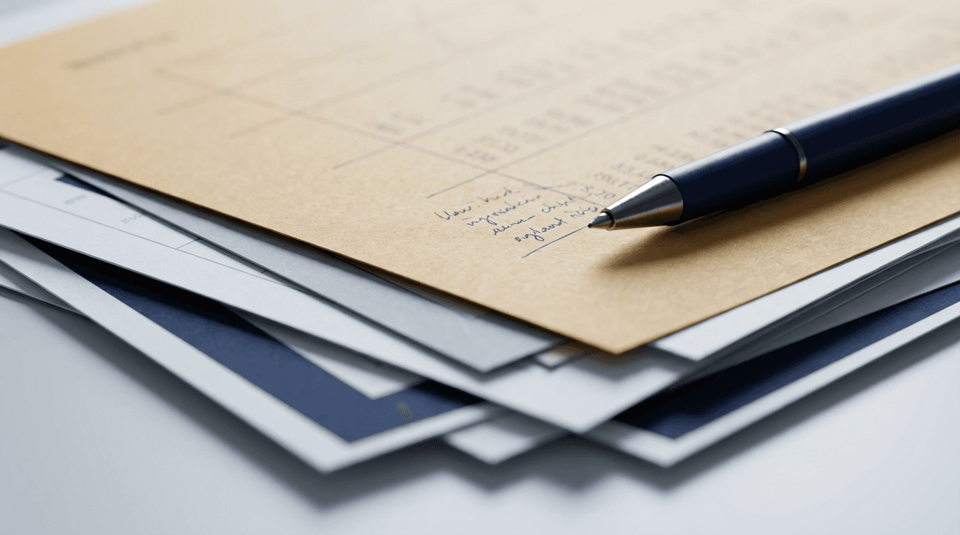 Financial planning documents with capital structure diagrams