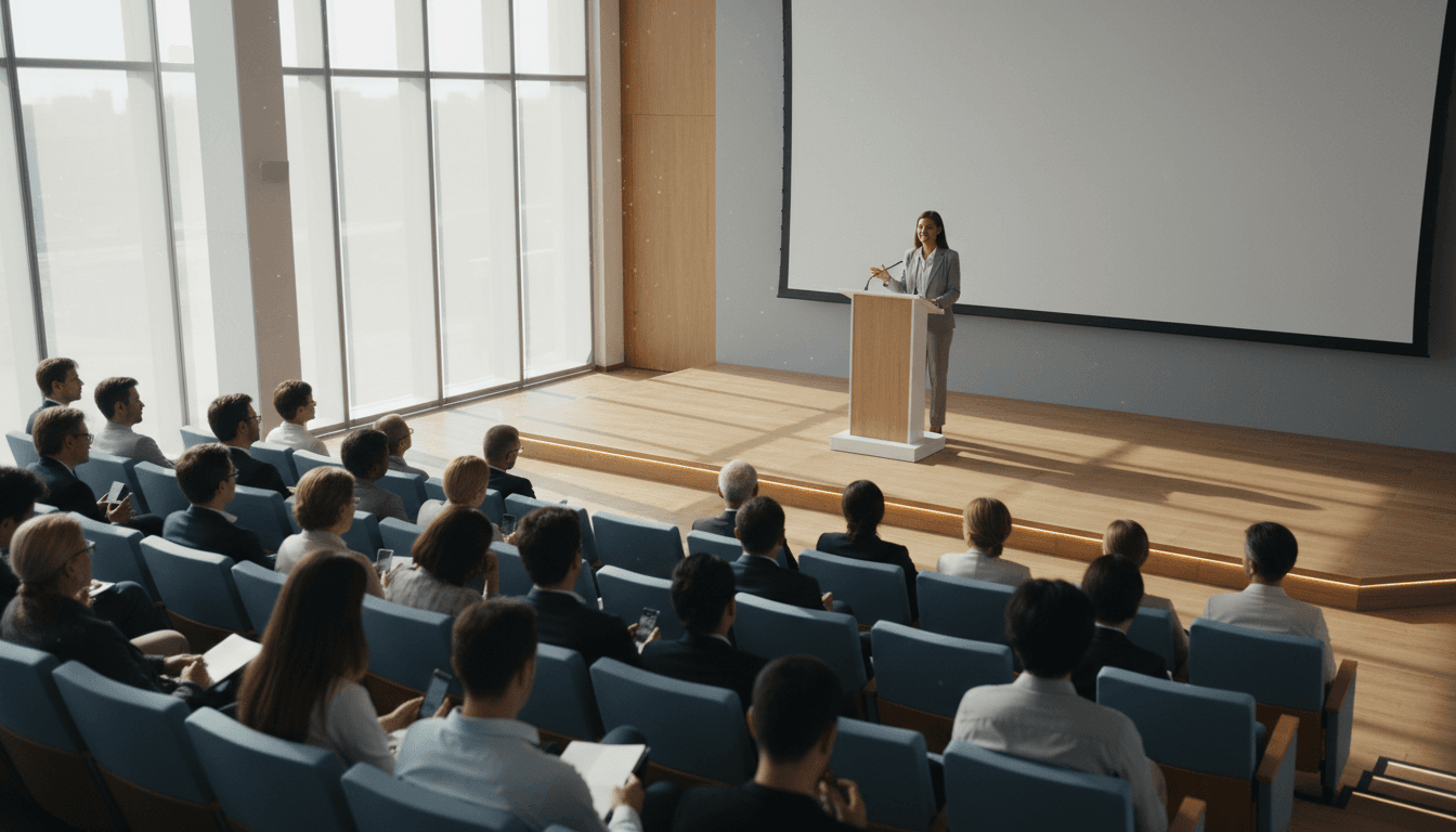 Artist presenting crowdfunding strategy to engaged investors